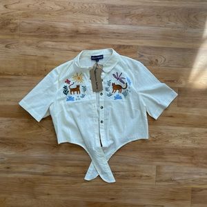 Princess Highway tie top big cat shirt size 12 aus